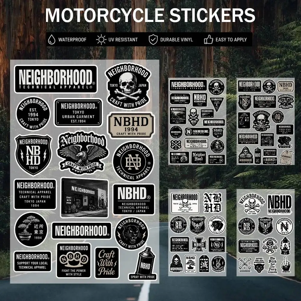 N-EIGHBORH-OOD Japanese Motorcycle Sticker Suitable for Motorcycle Body Reflective Car Sticker Helmet Decal