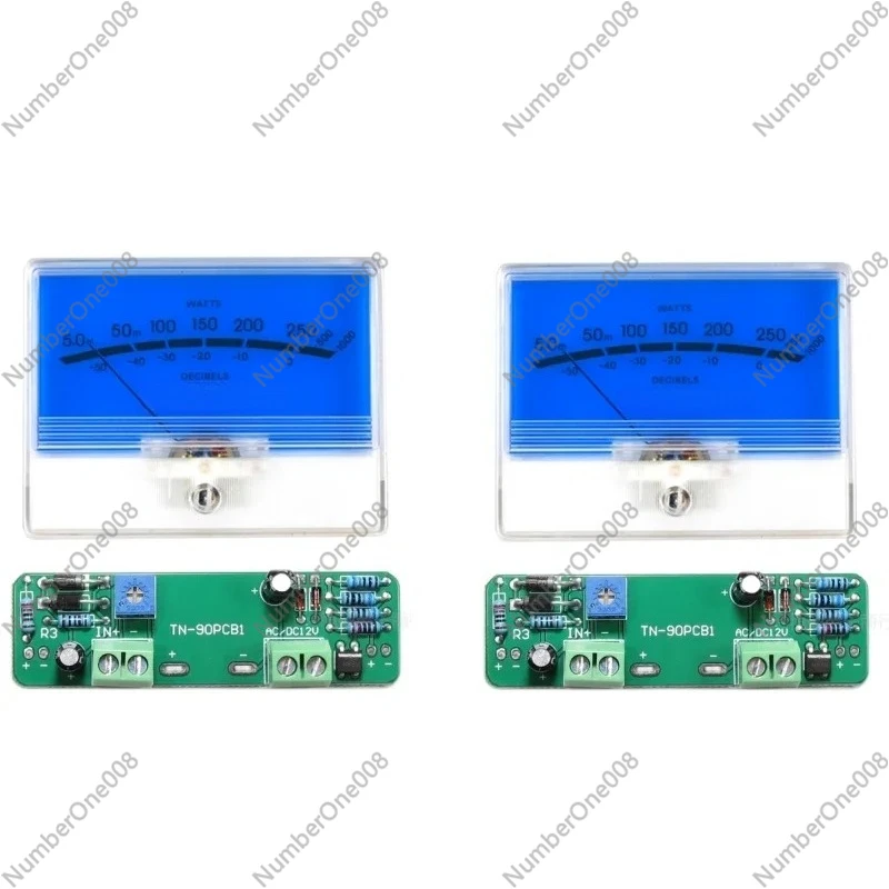 VU Level Meter Stereo Preamp tube Amplifier Board Indicator DB Preamp Audio Power Meter With Driver Backlit Pointer