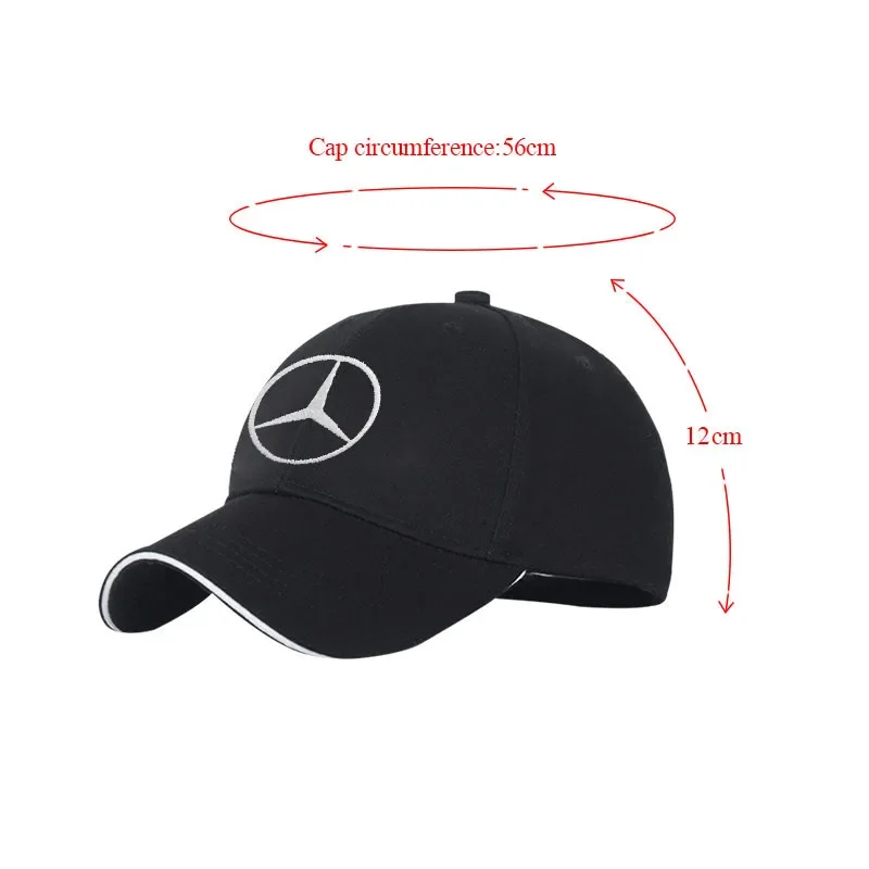 Car Styling Car Baseball Cap Fashion Outdoor Sport Cotton Sunblock Hat For Mercedes-Benz W211 W221 W220 W163 B C E S SLK Class