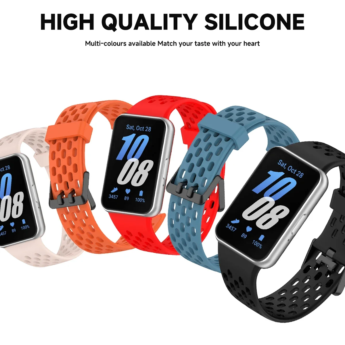 Correa de silicona para Samsung Galaxy Fit 3, pulsera deportiva transpirable, pulsera de repuesto para reloj inteligente, Correas para Fit3