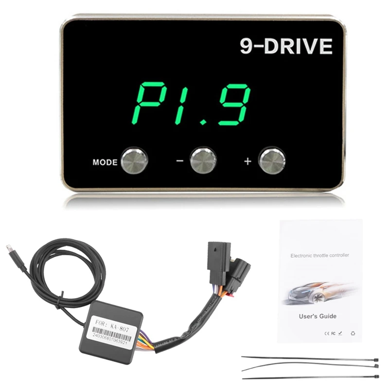 Electronic Throttle Controller 9 MODE Pedal Accelerator Fuel-Efficient For Jeep Wrangler JK Dodge Challenger RAM 1500