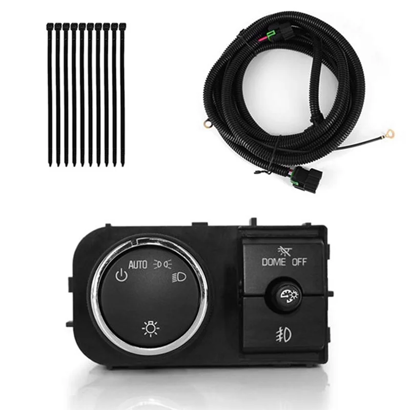 

Fog Lamp Control Adjustment Switch Wiring Harness Kit 25858705 For Silverado Sierra 1500 2500 3500 Headlight