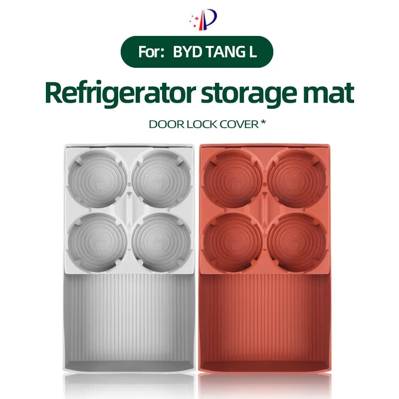 

For BYD Tang L Refrigerator Water Cup Pad Original Car Color Special Refrigerator Silicone Cup Holder Fixing Grid Anti Shake