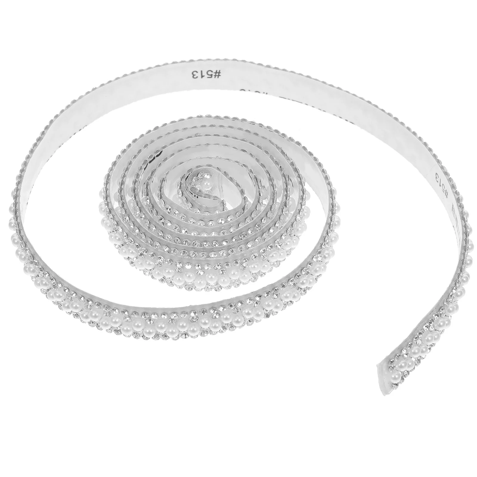 

2pcs 2 Rolls Rhinestone Ribbon Pearl Trim For Diy Rhinestone Ribbon For Decor Wedding Dress Shoes Bags Clothes Craft Decor Strip