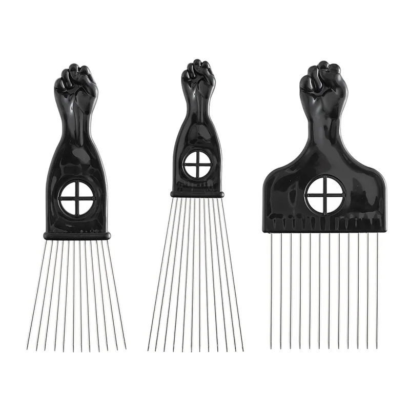 3Pcs S/M/L Steel Pin Hair Combs – Plastic Tail Comb for Slicked-Back, Pompadour & Salon Styling Tools