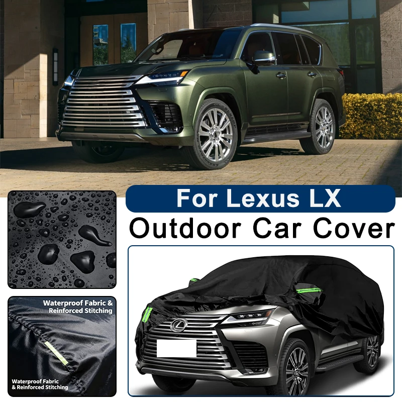 

Outdoor Car Cover Waterproof Dustproof UV Sun Protection, Full Car Protector Exterior Accessories For Lexus LX J100 J200 J300