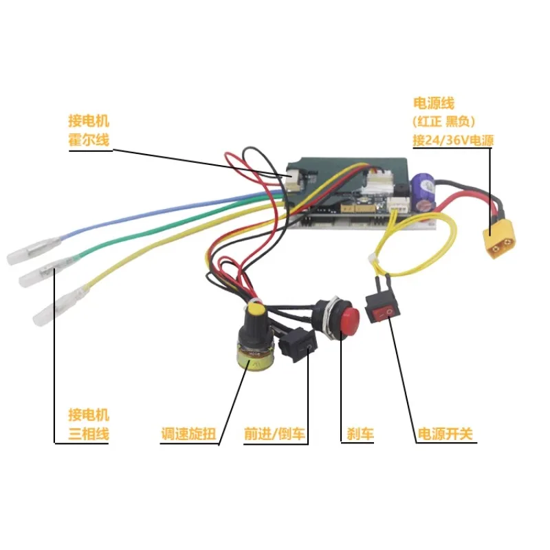 Applicable to DC Brushless Drive Controller Motor Motor 24/36V High Power High Torque Programming PLC Automation