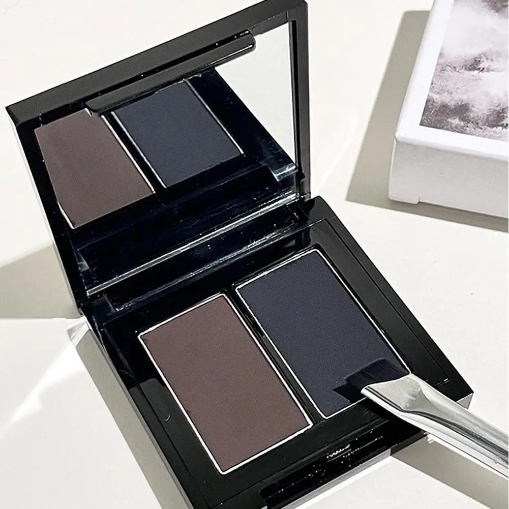 คู่สีกันน้ํา Matte Eyeliner Powder Quick Dry Eye สูตรสีน้ําตาลสีดําแต่งหน้าแต่งหน้าเครื่องสําอาง Natural Smooth Shad V0O2