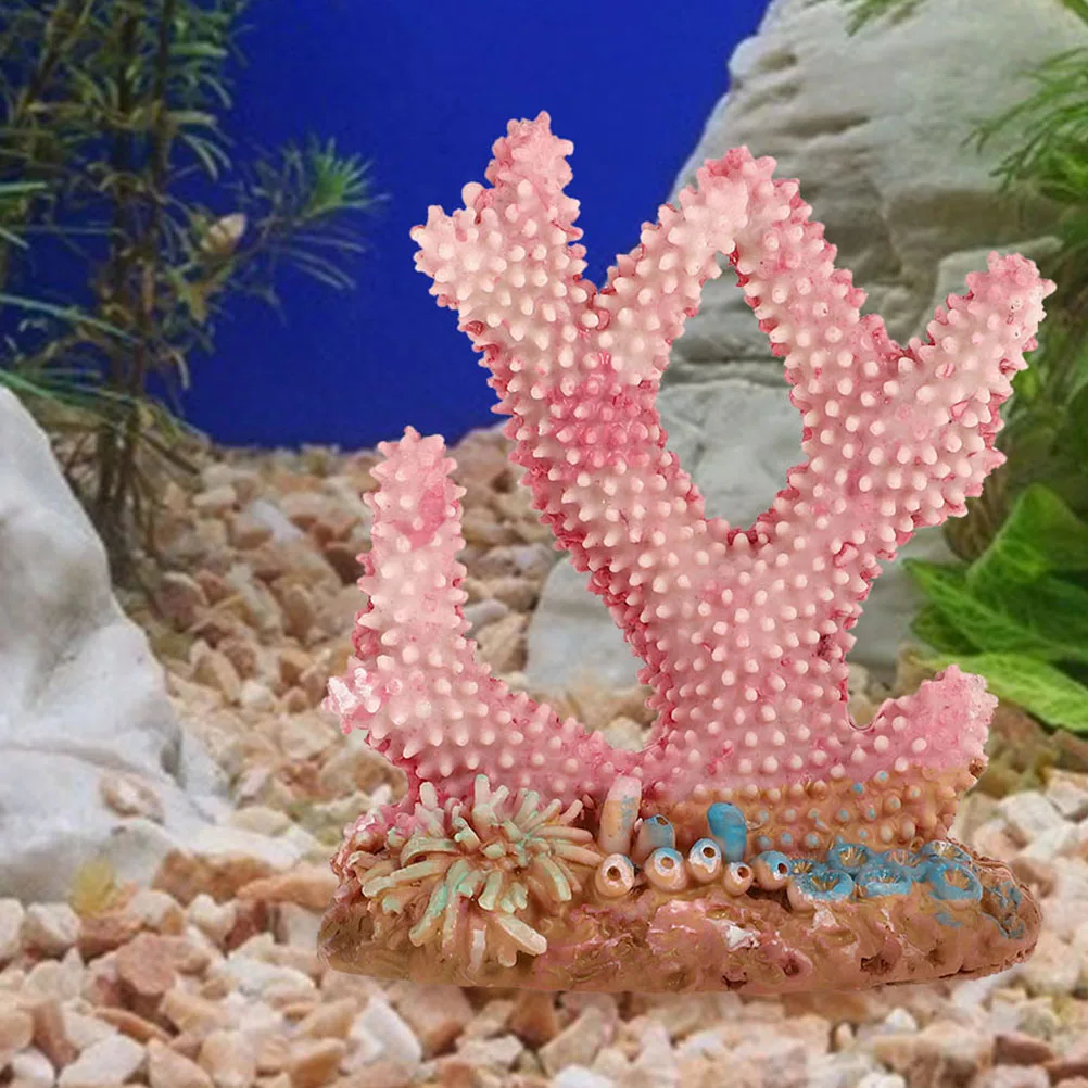 

2pcs Decor For Aquarium Lifelike Resin Craft Decoration Fish Tank Landscape Artificial Coral Sculpture Sea Life