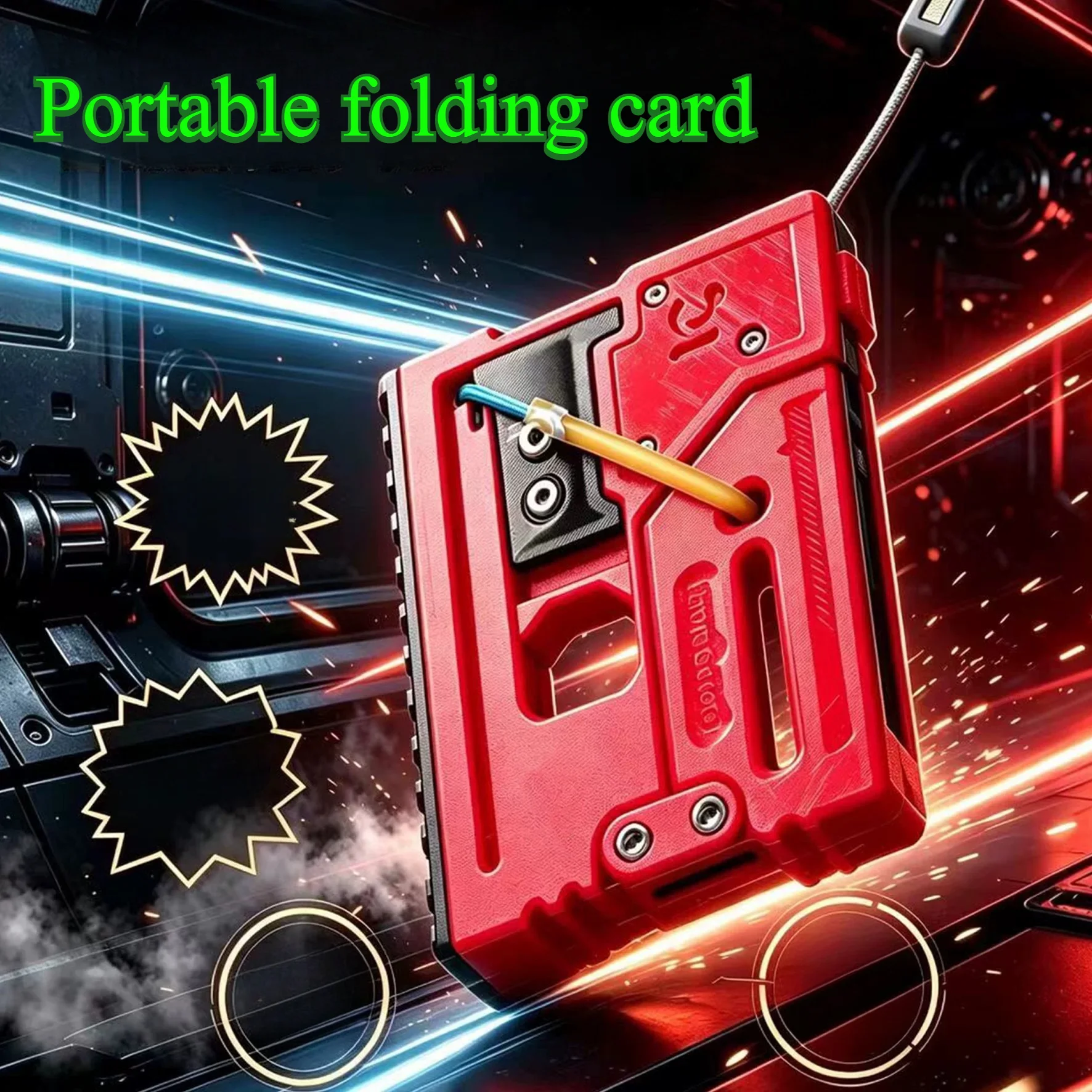 Outdoor portable folding card adult specific high-precision automatic loading magic pivot card rapid shooting hunting tool