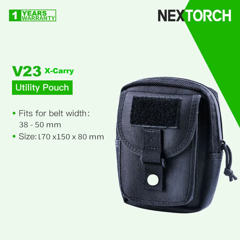 

Nextorch V23 X-Carry Быстросъемный чехол для фонарика, двойное отделение, подходит для ремня шириной 38-50 мм
