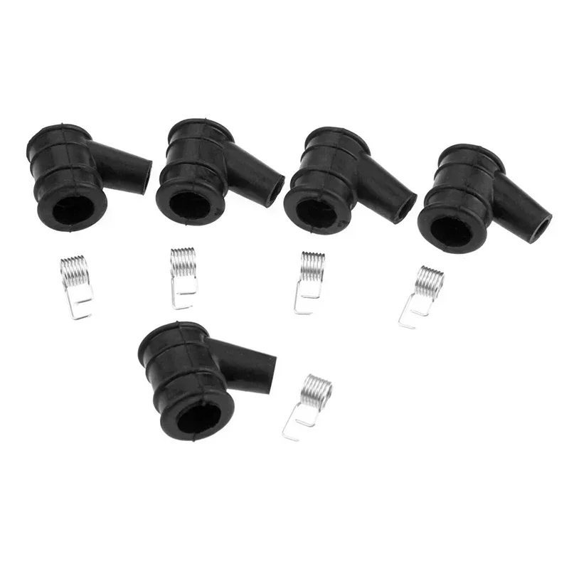 Useful Convenient Durable Ignition Coil 2 stroke 5 Set Assembly Cap Chainsaw For 4500 5200 5800 Rubber Metal Springs