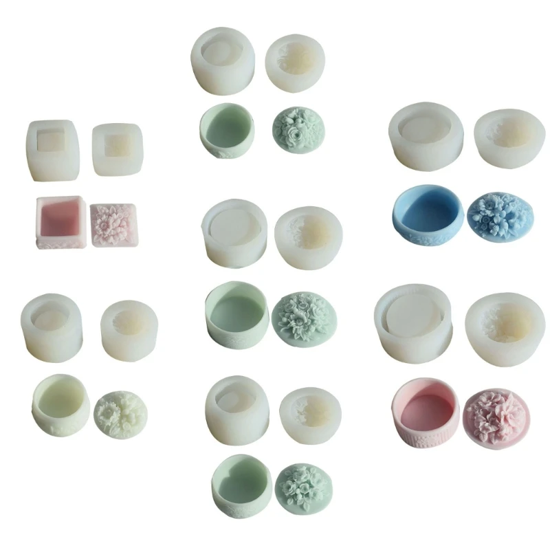 

Rose Decorative Storage Box Container Molds Storage Box Silicone Mold for DIY
