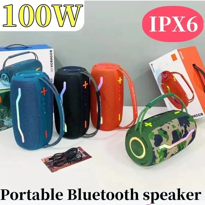 

Portable Outdoor Bluetooth Speaker High Power Subwoofer Wireless Handheld Sound System with Large Bass Cannon TWS Caixa De Som
