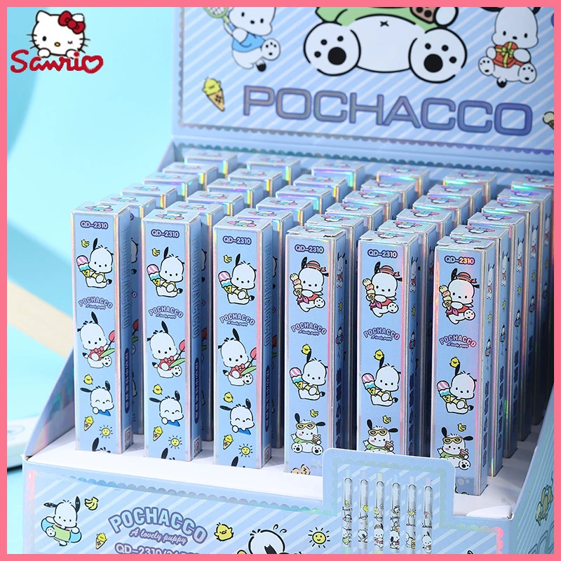 

18/36 шт. гелевая ручка Sanrio, канцелярские принадлежности для студентов, обучающий инструмент 0,5, черные школьные и офисные принадлежности, подарок, оптовая продажа