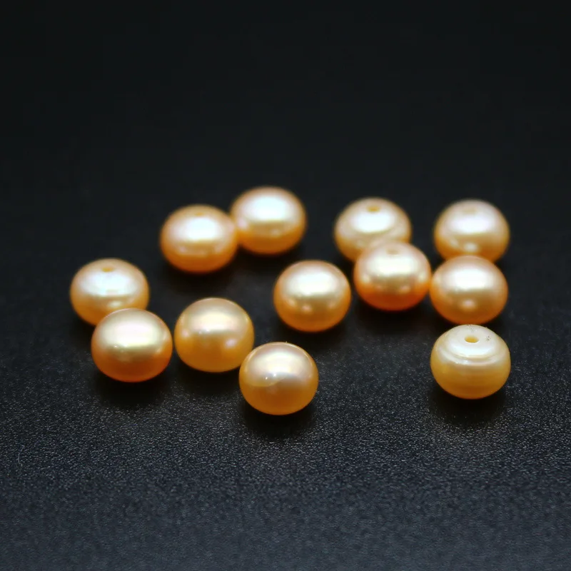 Factory Wholesale]AAA 8-9mm 9-10mm 10-11mm 11-12mm 12-13mm Natural Freshwater Pearl Loose Beads Half Hole Bread Beads