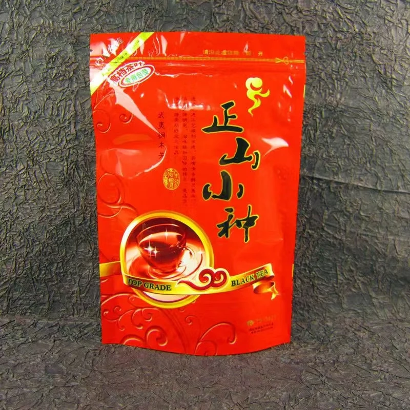 Lapsang Souchong Tee-Set in Reißverschlussbeuteln, Chinesischer Wuyi ZhengShan XiaoZhong Schwarztee, Wiederverwendbare Teebeutel mit Versiegelung, 250g