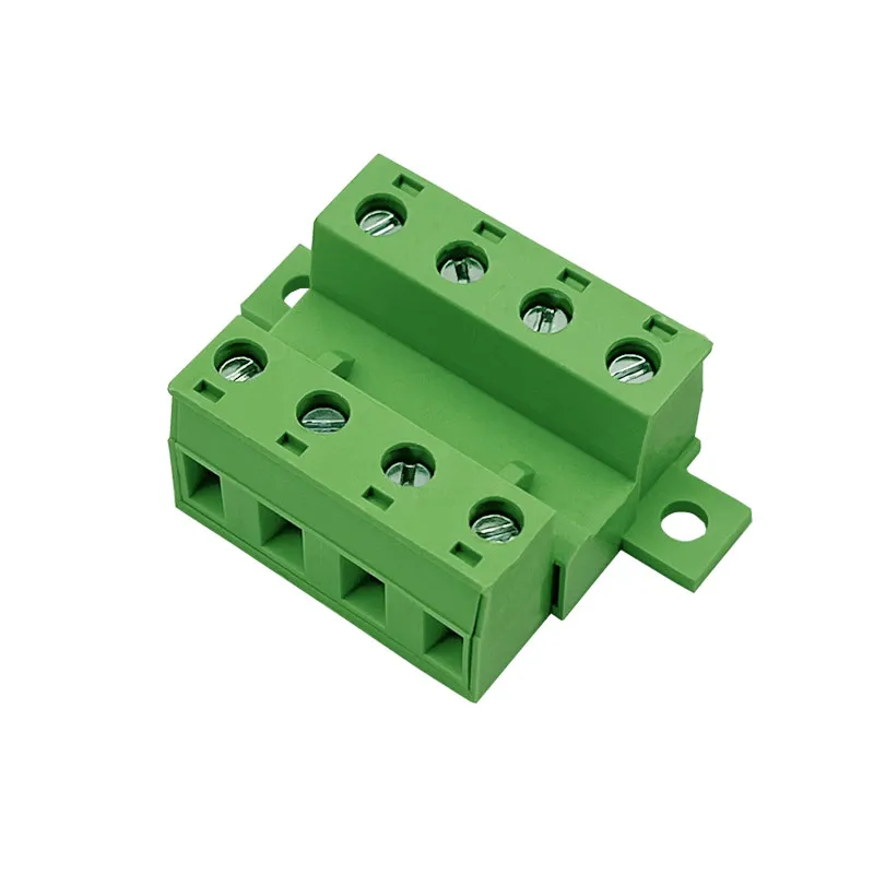 5Stes 2EDGRKC-7.62mm Pitch Wall-Mounted Solderless Plug-in Terminal Block 15EDG-7.62 Male Female Mating 24-12AWG 2P-24P