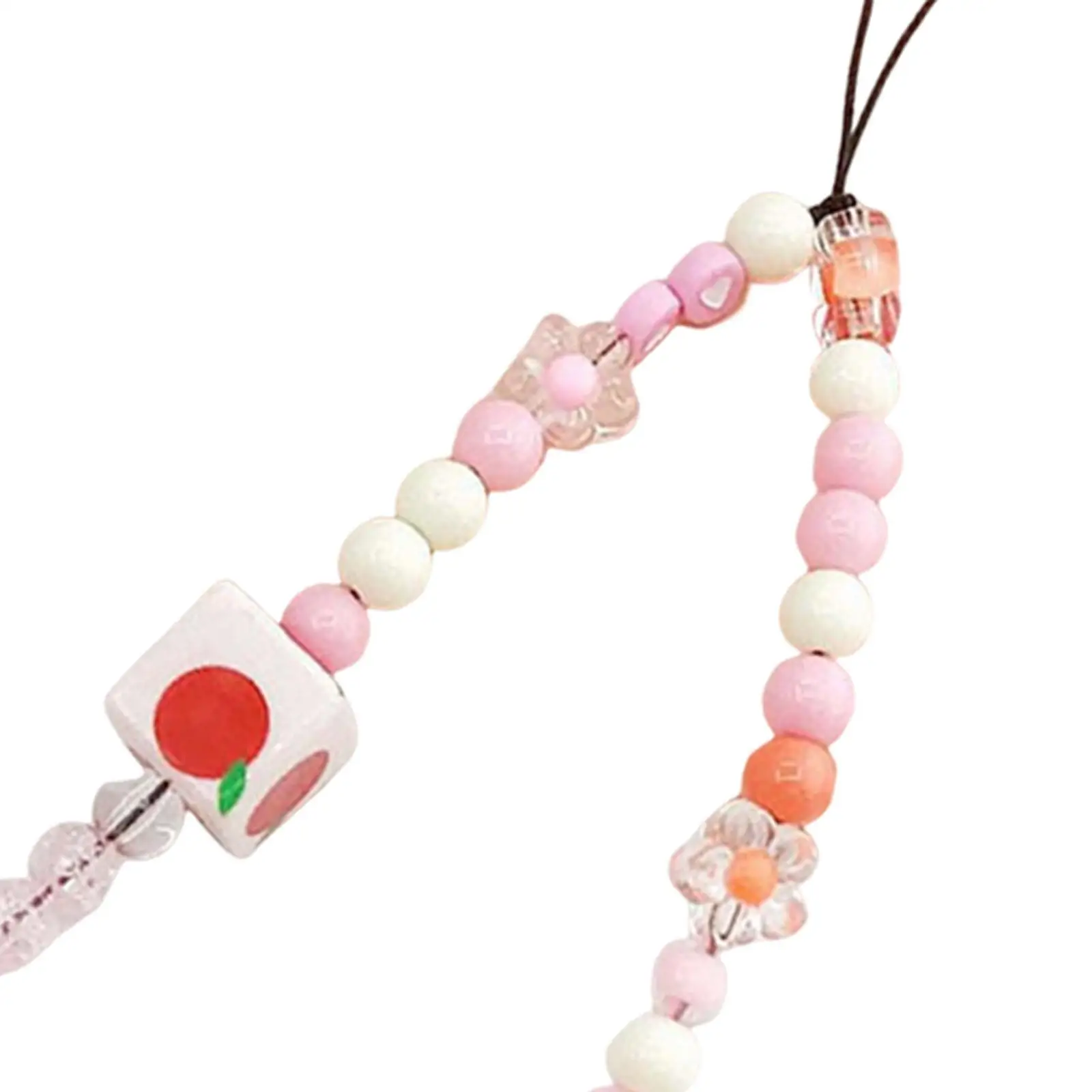 Beads Bracelet Keychain Phone Chain Strap Multipurpose Women Bag Accessory Phone