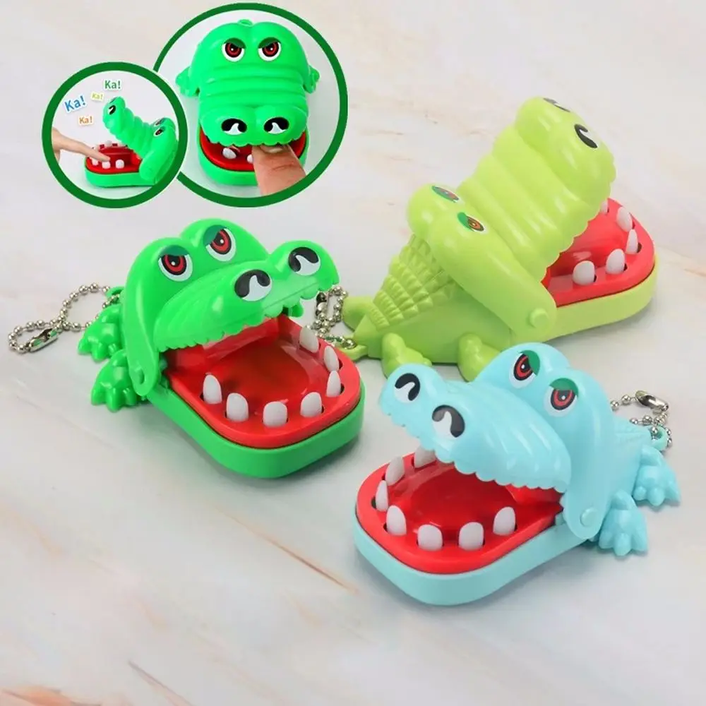 Funny Family Games Novelty Toys Dentist Mini With Keychain Crocodile Mouth Gags Toy Crocodile Toys Bite Finger Game