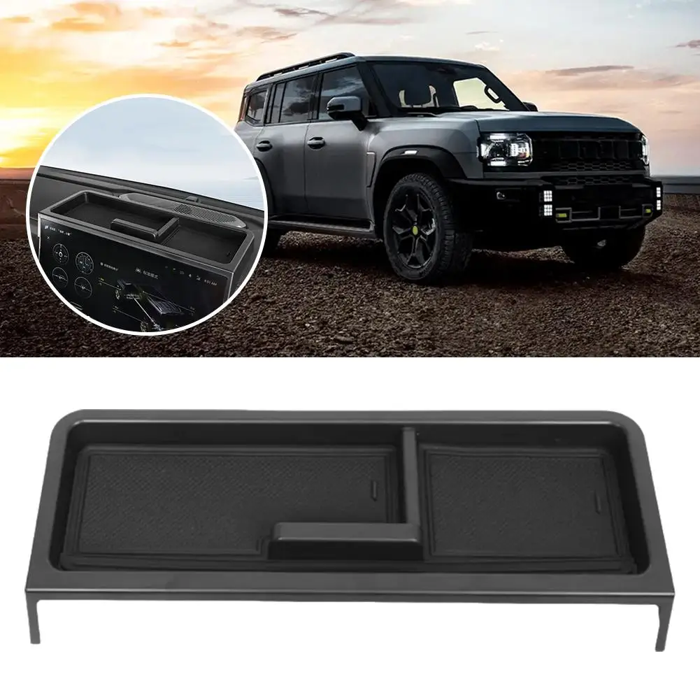 Fit for JETOUR Traveler T2 2023-2024 Car Navigation Screen Rear Storage Box Modified ABS Automotive interior storage access E8S6