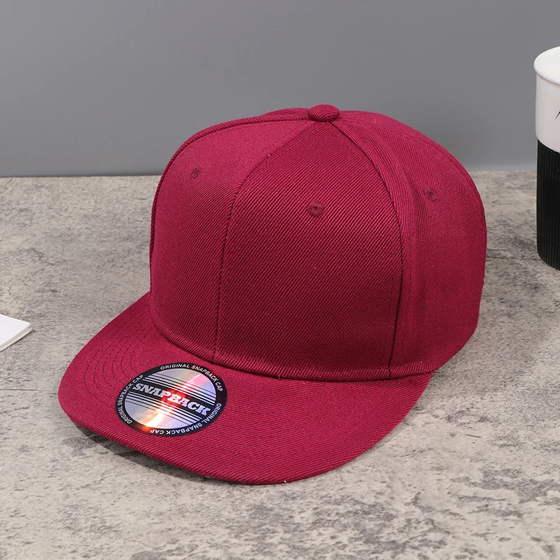 The Korean-Style Simple Smooth Plate Solid Color Flat Brim Baseball Cap Is Suitable for Stage Performances of Hip-Hop