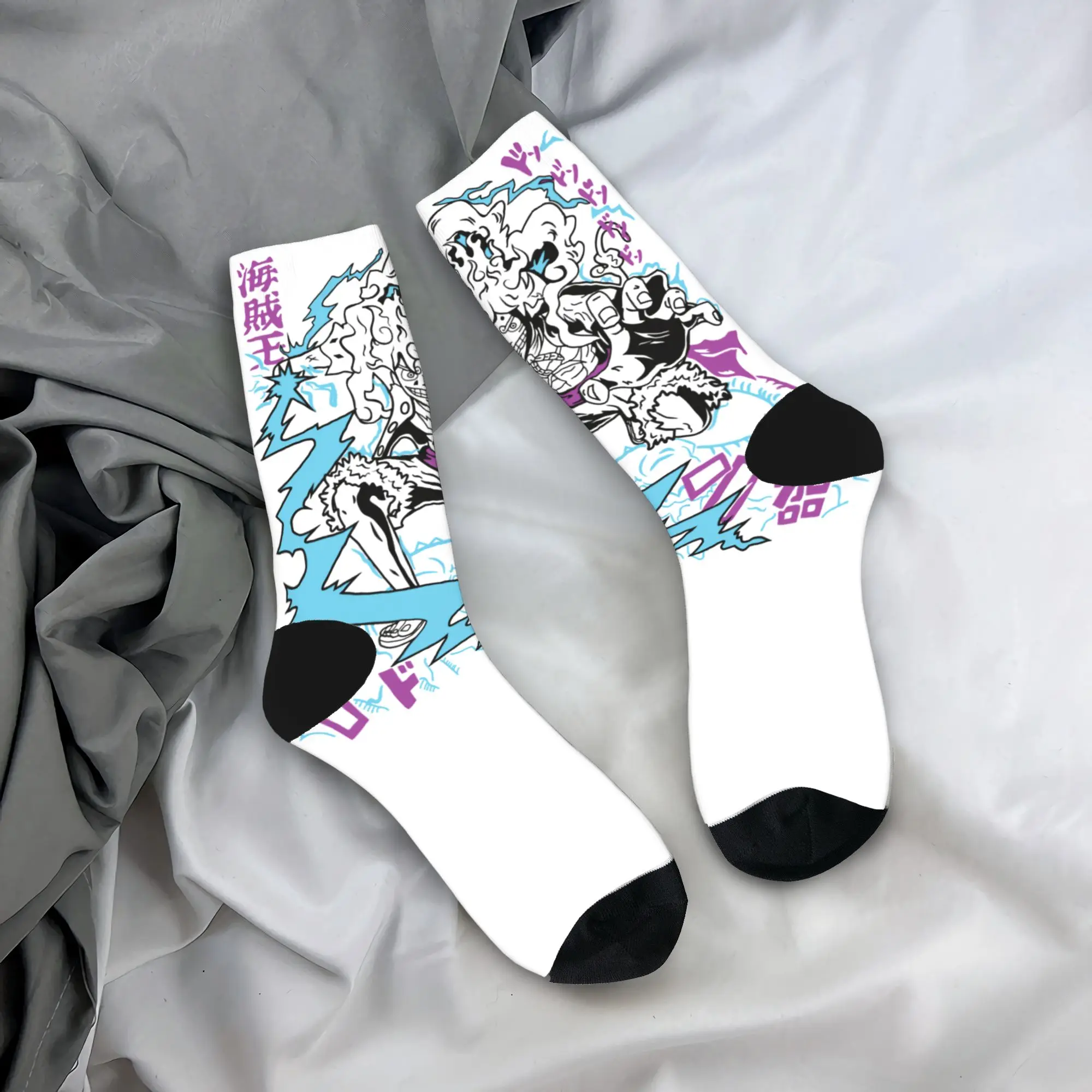 

Winter Warm Cool Women Men Ones Pieces Monkey D Luffy Gear Five Socks Sweat Absorbing Soccer Socks