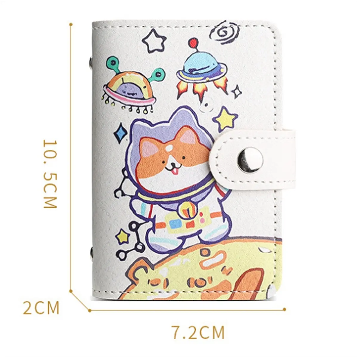 

ABQR Mini Credit Card Holder with 20 Card Slots + 2 ID Slots,Anti-Degaussing Bank Card Holder Coin Purse,C