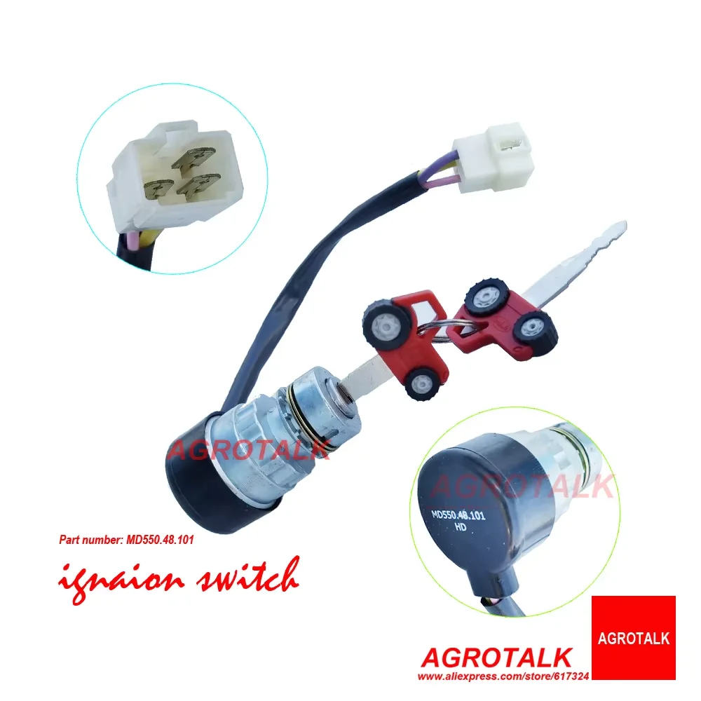 

MD550.48.101 Выключатель зажигания/ключ; мигалка SG152B/SG158C для китайского трактора Yituo