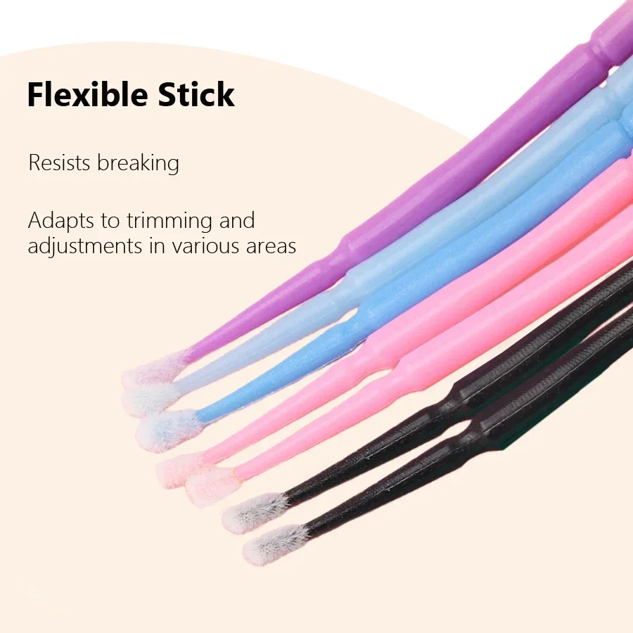 مجموعة من فرش تنظيف الرموش - 300/500/1000 قطعة من أدوات إزالة المكياج الاحترافية لوصلات الرموش والعمل التفصيلي #4