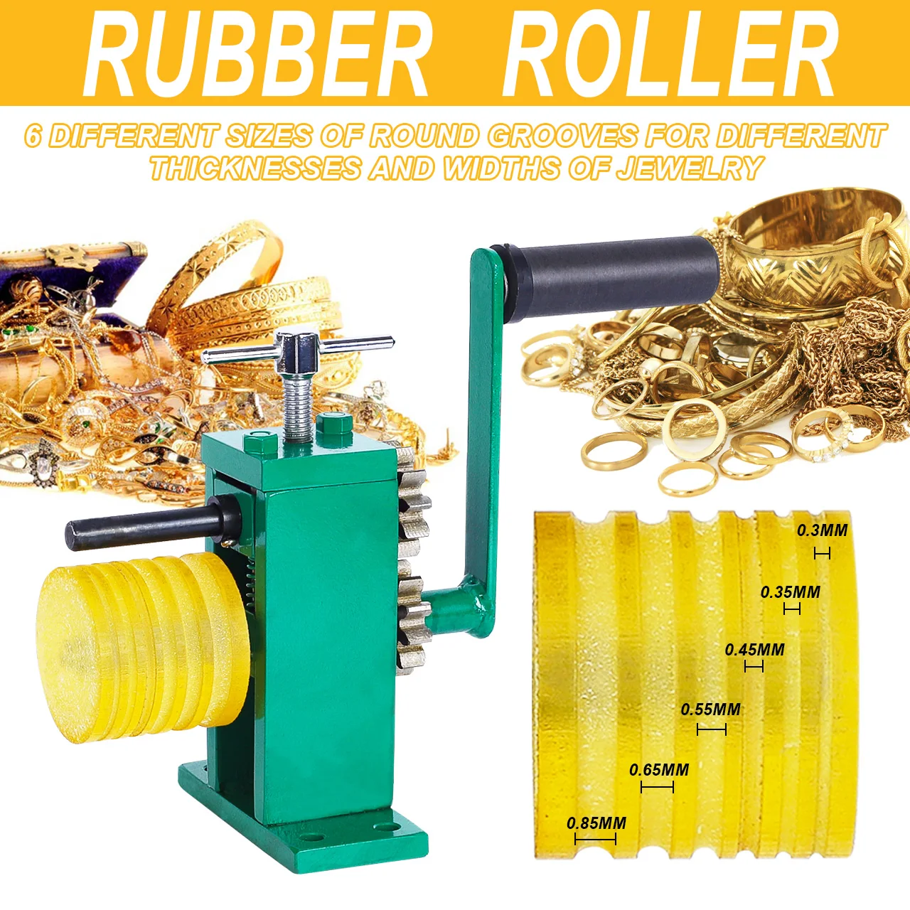 ماكينة ثني الأساور والخاتم من توكتو، أدوات صنع المجوهرات، مطحنة يدوية، أداة تشكيل كرنك اليد، ذهبي وفضي #6