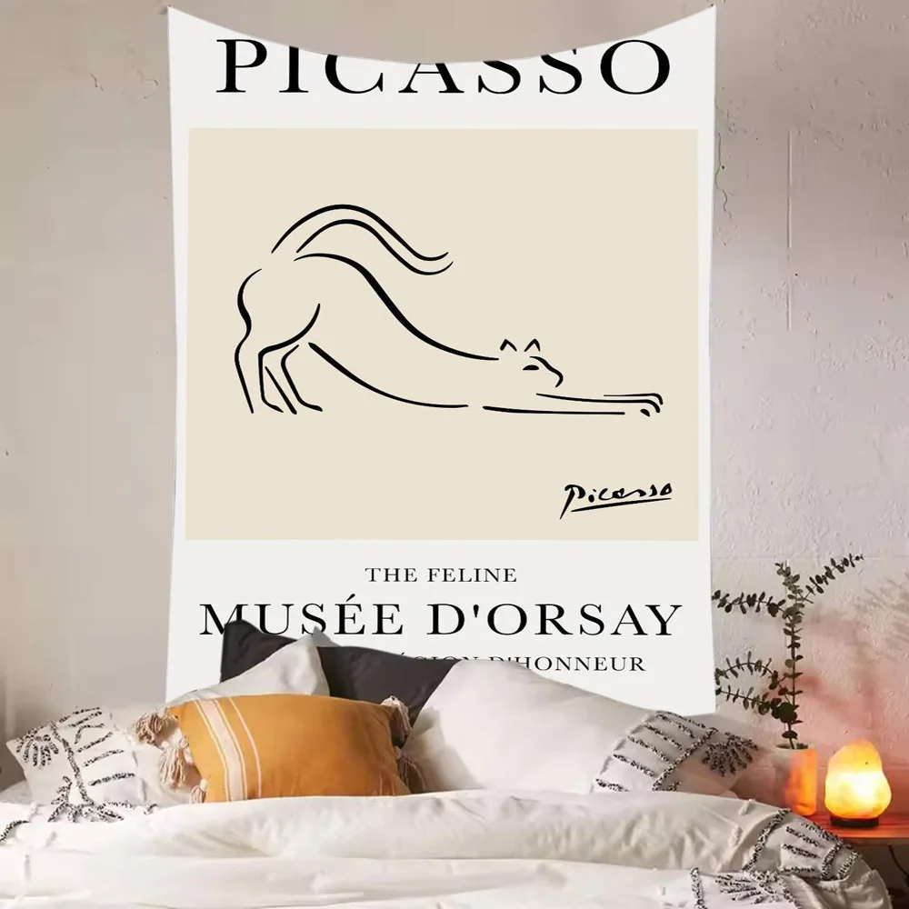 

Abstract Picasso Artist Tapestry Polyester Printed Gift Banner Home or Outdoor For Decoration Tapestry