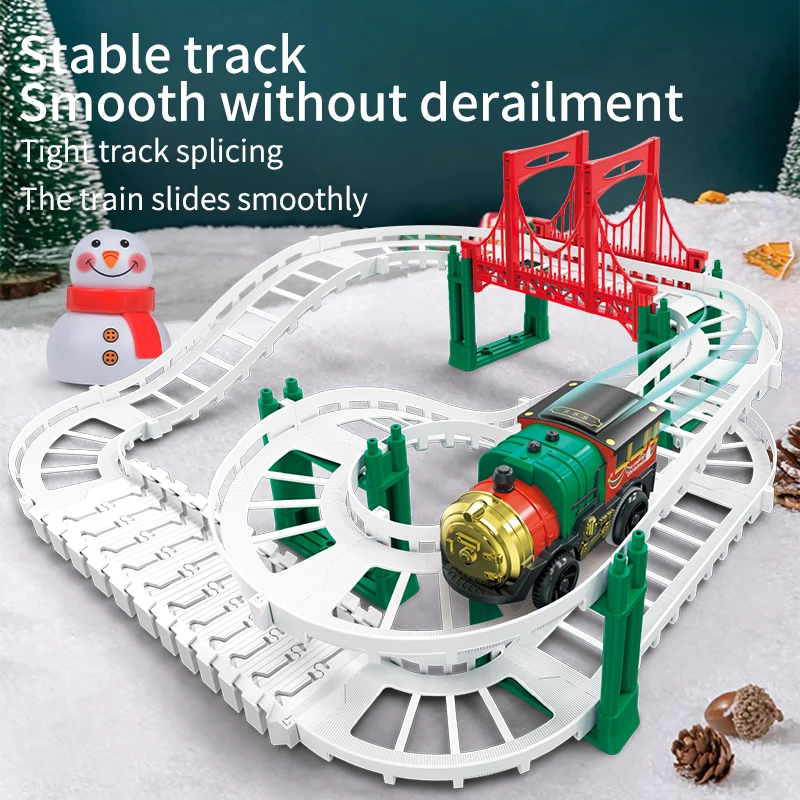 Christmas Track Car Train Toys Children Electric Track Toy Car Christmas Car Kids Educational Toys for Children Birthday Gift