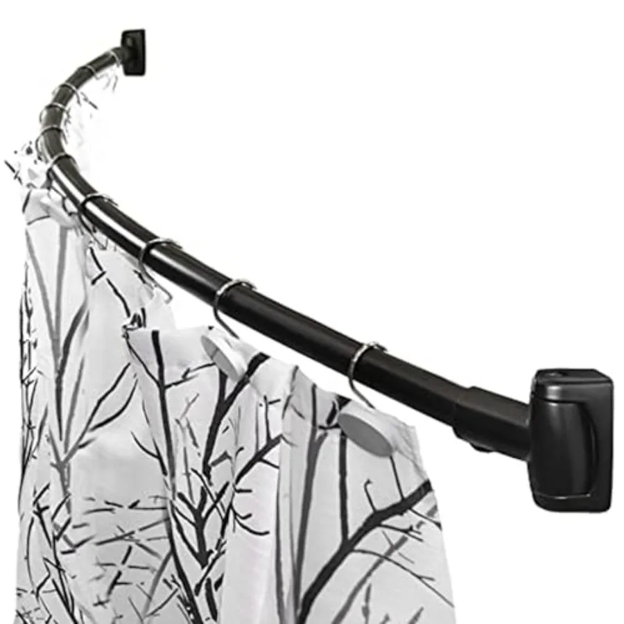 

60-Inch Stainless Steel Curved Shower Curtain Rod 5 Feet Mounted Non-Telescoping Rust Proof