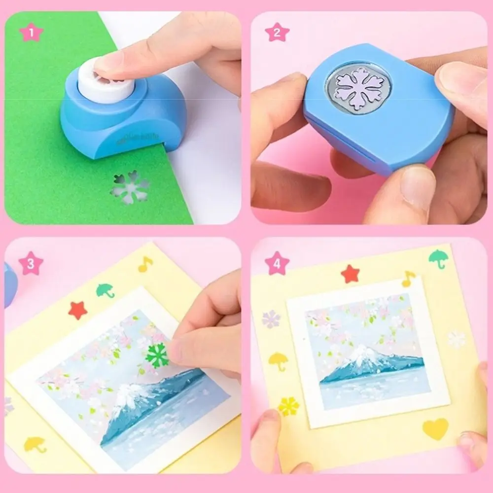 Mini perforadora de papel portátil, fácil de usar, perforadora de papel hecha a mano, perforadora en relieve, juguetes para niños