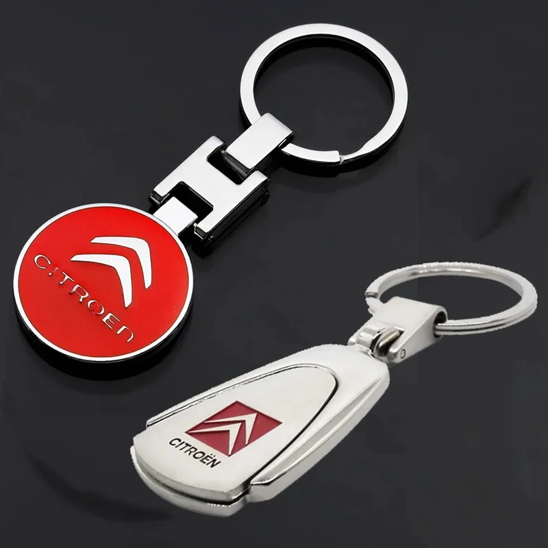 Car Key Chains for Citroen Emblem C5 Saxo C3 Berlingo C4 Cactus Picasso Auto Key Rings Holder Accessories Auto KeyRing Styling