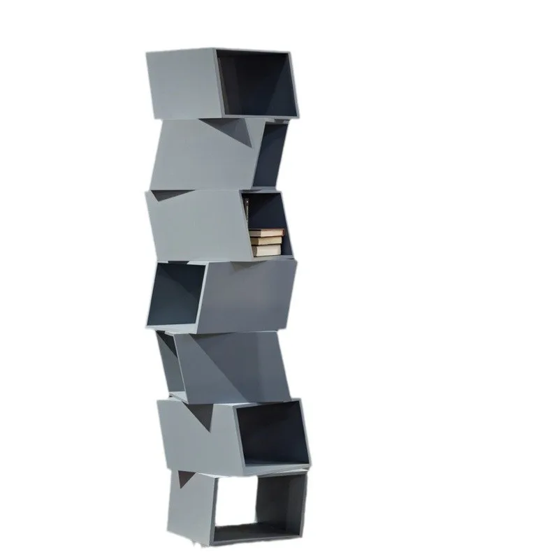 Floor-to-ceiling rotating bookcase, modern minimalist shelf