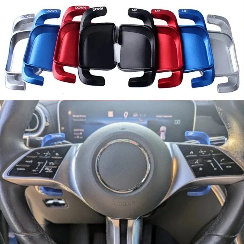 

Paddle Shifter Extension For Mercedes Benz A B C E S GLC EQE EQS W213 S213 W223 W206 2021 2022 2023 Aluminum Car Steering Wheel