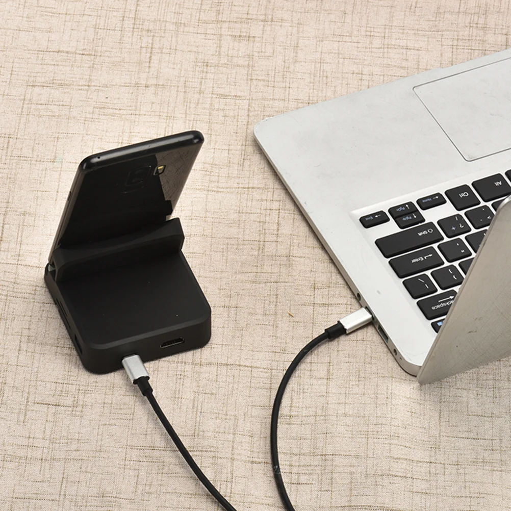 

8 In USB-C Docking Station Hub Adapter Splitter Port Expander Portable Phone Holder Usbc Aluminum Alloy Charging Multi-port