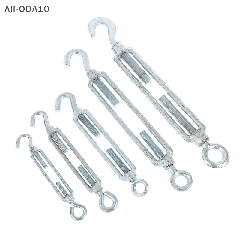 

【ODA10】1Pc M6 M8 M10 M12 M14 Steel Adjust Chain Rigging Hooks&Eye Turnbuckle Wire Rope Tension Device Line Oc Oo Cc Type