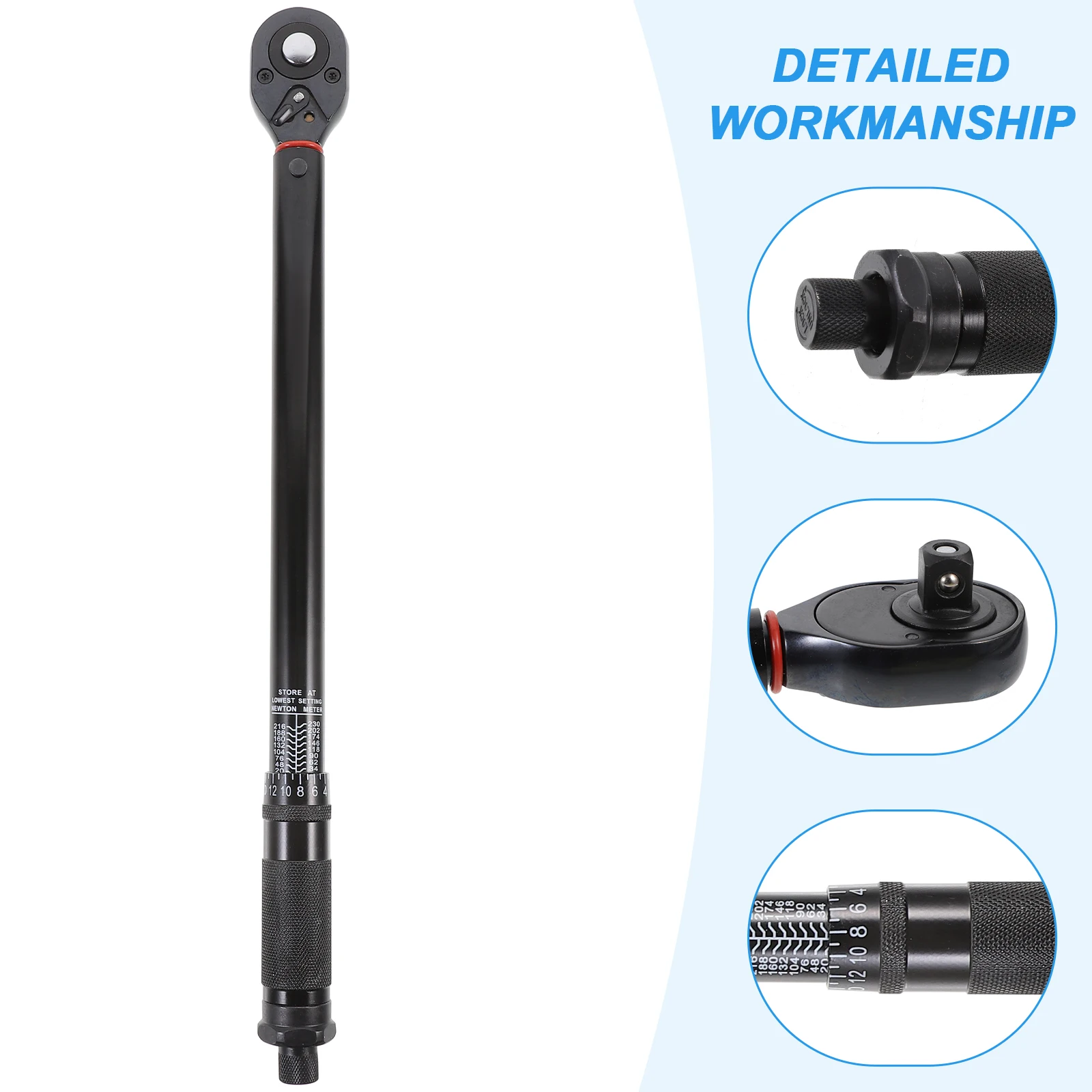 

1 2 Precast Adjustable Torque Wrench Ratchet Hand 1 2 Inch Torque Wrench Tool Steel Construction Click Indicator