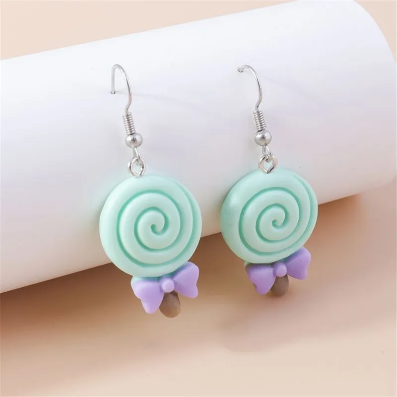 Aihua 30 Farben süße süße Lutscher-Ohrringe aus Kunstharz für Frauen, lustige Simulation, Lebensmittel, Süßigkeiten, Lutscher-Ohrringe, Schmuck, Geschenke – Detail 38