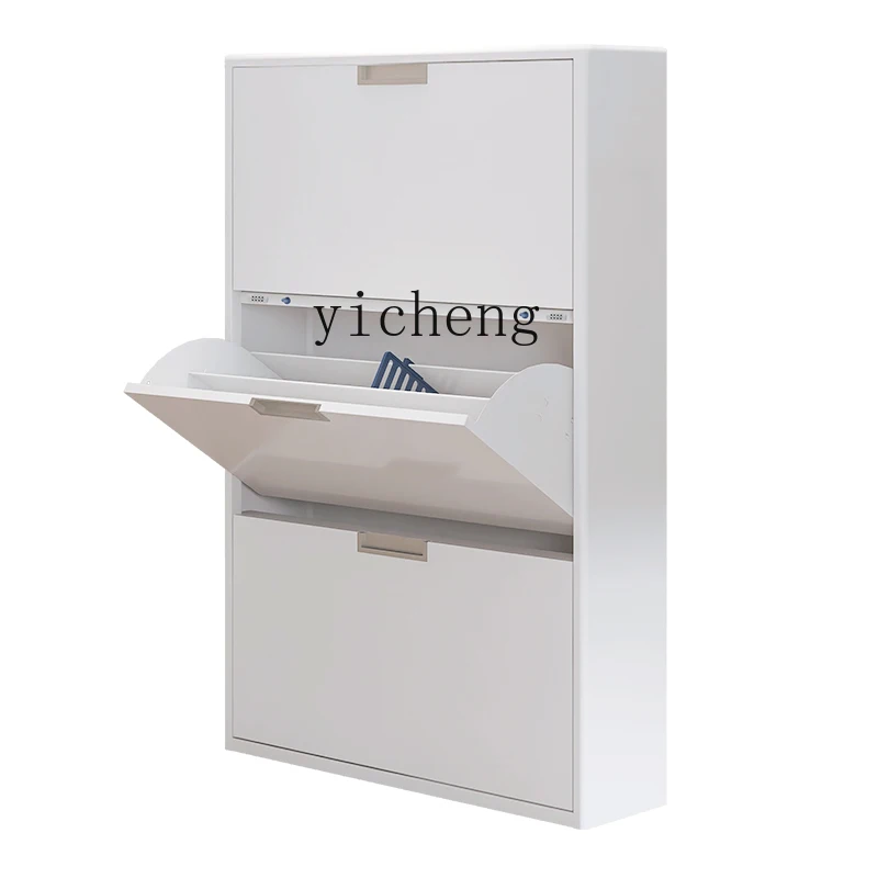 

Zc Ultra-Thin Shoe Cabinet 20cm Arc Angle Thin Entry Home Doorway Extremely Narrow Tipping Bucket Cabinet