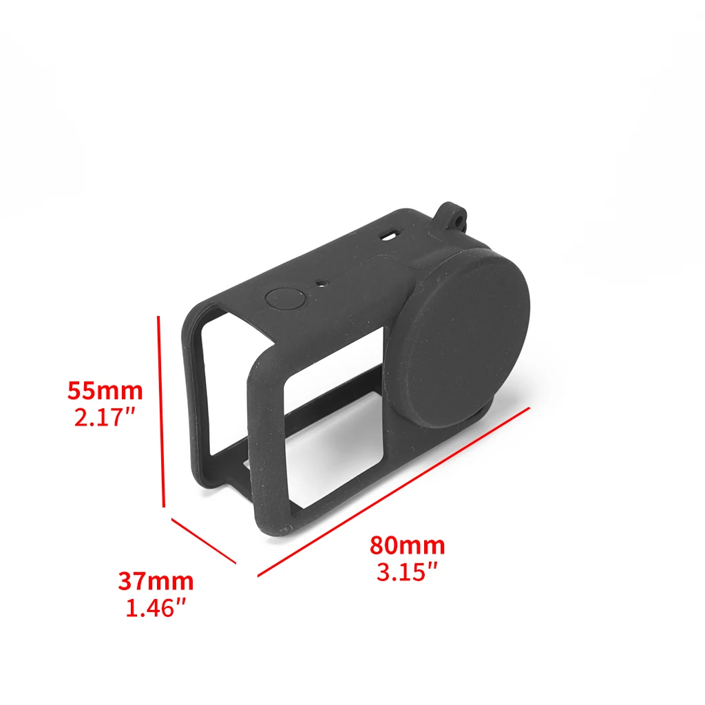 Silikon-Schutzhüllen-Set für die DJI Osmo Action 6 Kamera mit Objektivdeckel und Handschlaufe für schnellen Batteriezugriff, kratzfest und stoßdämpfend. – Detail 12