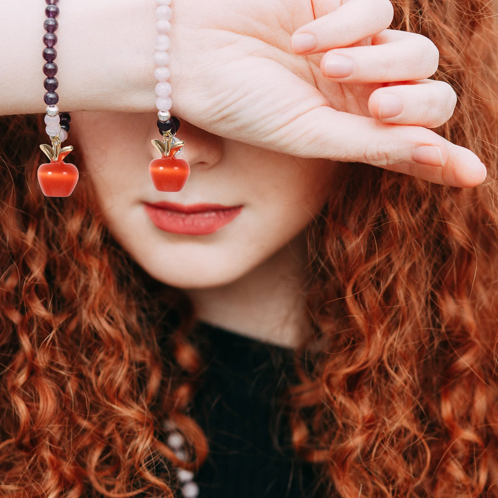 

10Pcs Durable Smooth Apple Pendants for Bracelets Necklaces Earrings Keychains Craft Supplies Charms Charms for Bracelets