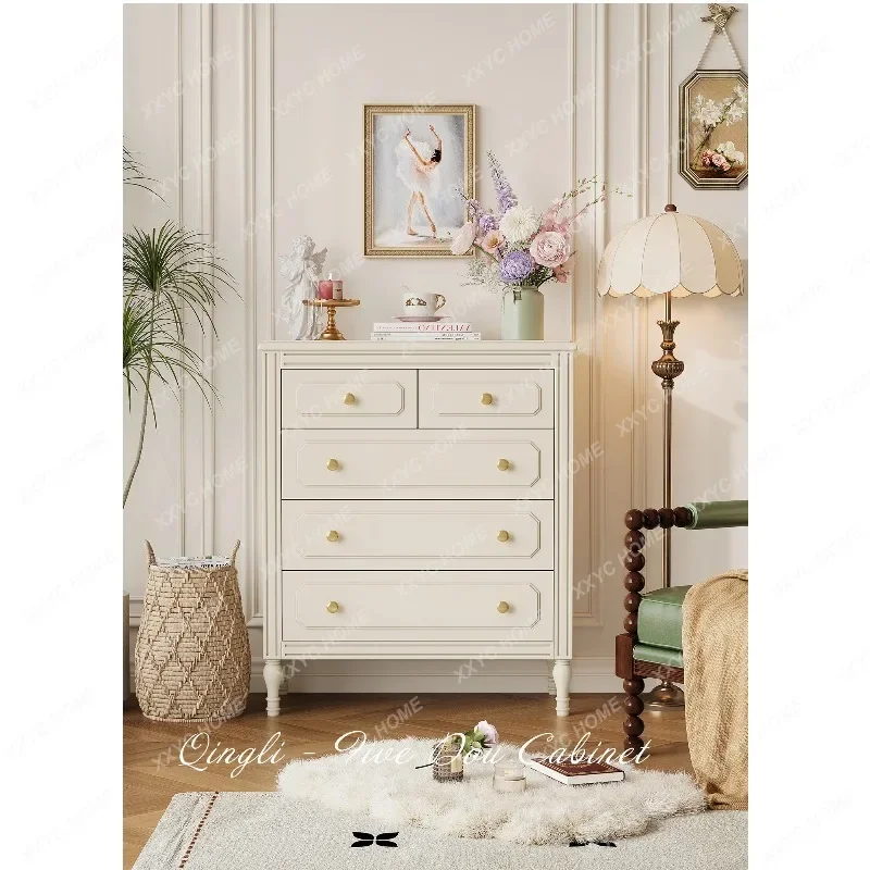

GG07A Solid wood chest of drawers, living room against the wall for storage, household use, storage, side cabinets