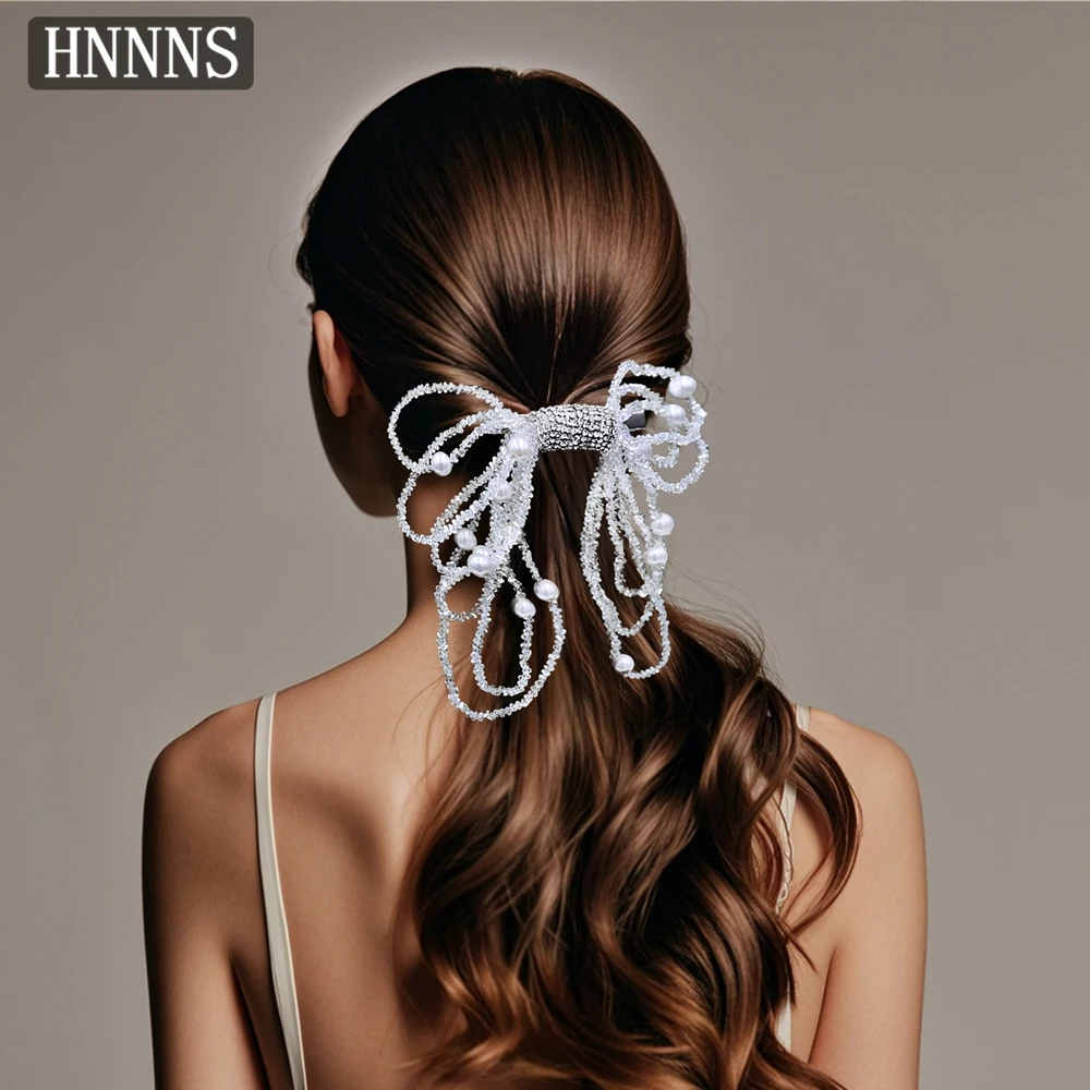 TOPQUEEN أنيقة الزفاف الزفاف مطرز مشبك شعر اليدوية القوس رائعة السيدات مأدبة حفلة كل يوم إكسسوارات الشعر YXA173