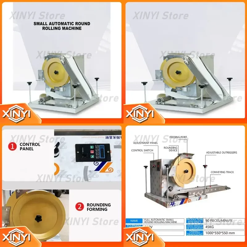 Electric Ball Forming Machine Automatic Molding Rolling Machine Dough Ball Rounder Sweet Dumpling Kneading Machine for Food