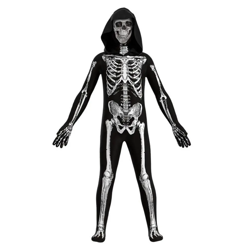 

Elastic Halloween Cosplay Costume Polyester Festival Skeleton Costume Carnival Party Separate Headgear Cosplay Clothing Props