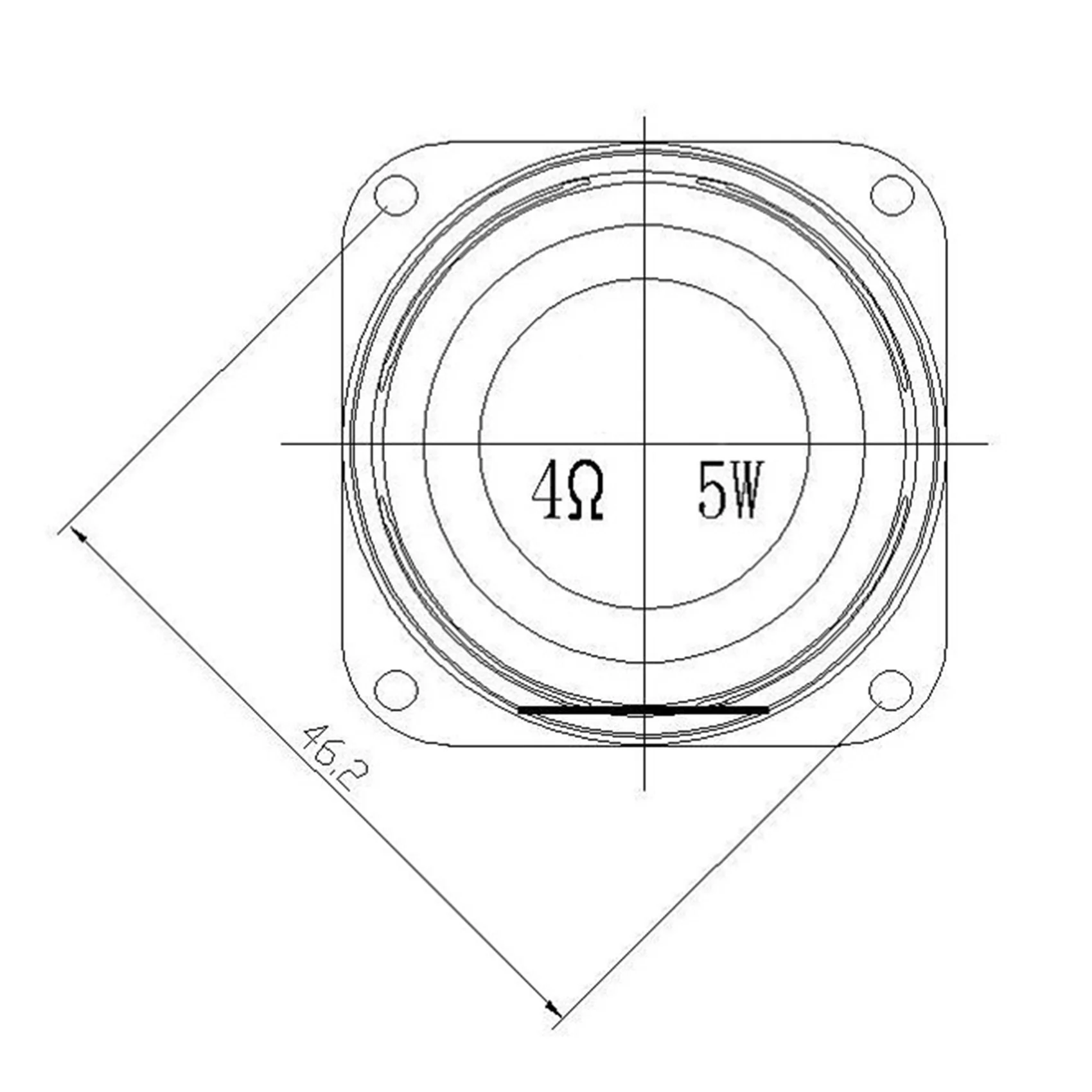 固定穴付きミニマルチメディアスピーカー,オーディオスピーカー,日曜大工のサウンド,4 Ω, 5w,40mm, 1.5インチ,2個